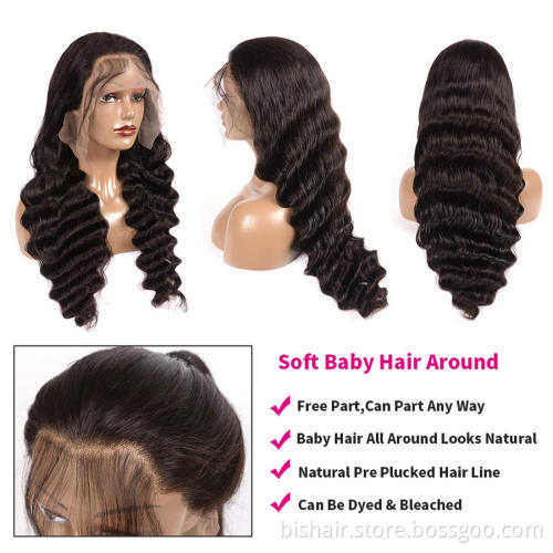 Loose Deep Wave Lace Front Wigs Human Hair 13x4 HD Lace Front Wigs Human Hair Pre Plucked Transparent Lace Frontal Wigs